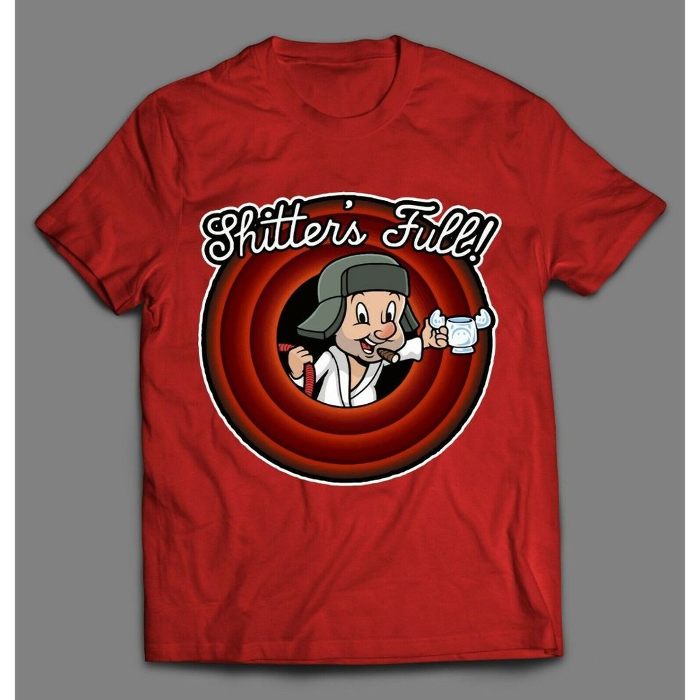 COUSIN ELMER SHITTERS FULL LOONEY PARODY SHIRT *